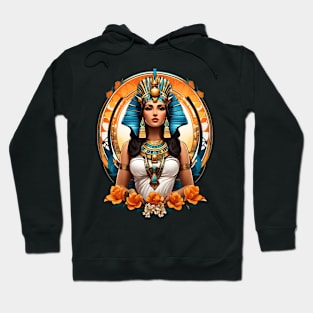 Cleopatra Queen of Egypt retro vintage floral design Hoodie